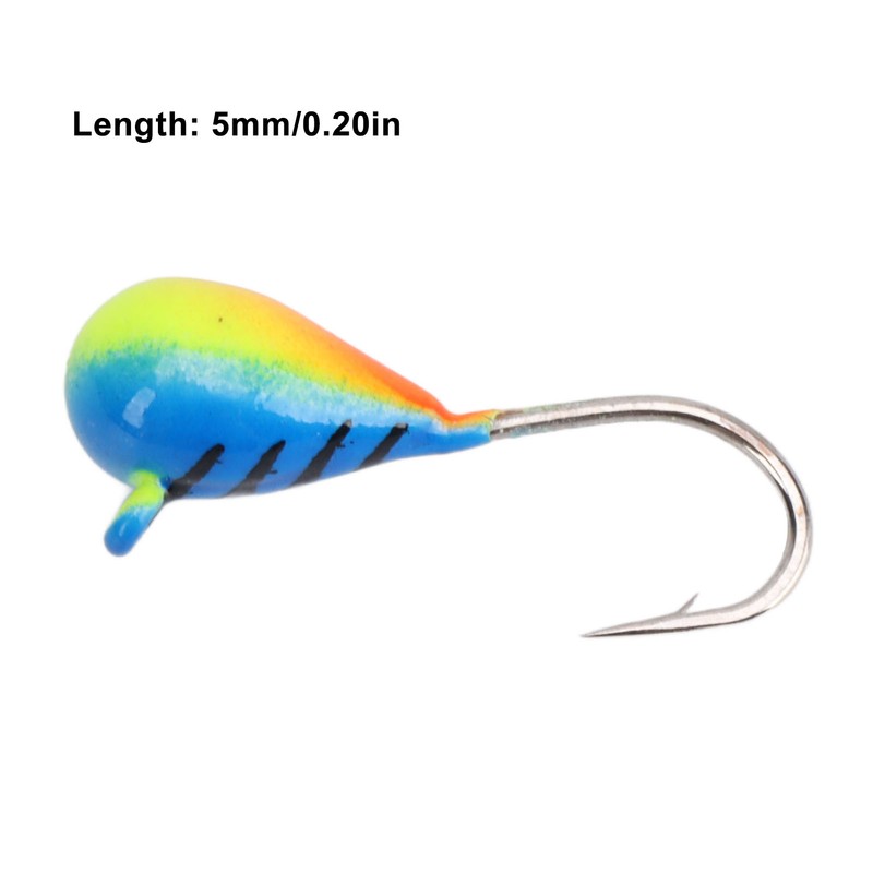 5 Pcs Ice Fishing Jigs Kit High Carbon Steel Ice