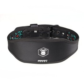 CINTURON DE OJILLOS INTERIOR AZUL LEVANTAMIENTO DE PESO MONKEY POWER GYM CROSSFIT (EXTRA CHICO 60 A 82CM)