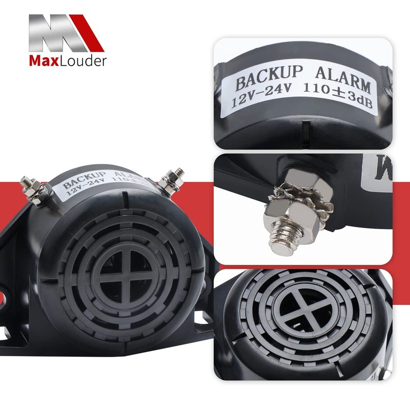 Truck Back-up Alarm 12V /48V 105dB,Heavy-Duty Car Reverse Horn Backup,