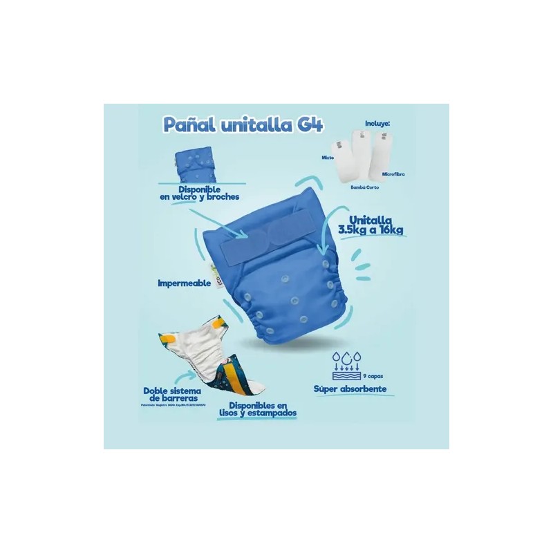 Pañales Ecológicos De Tela Ecopipo (3 Pack )