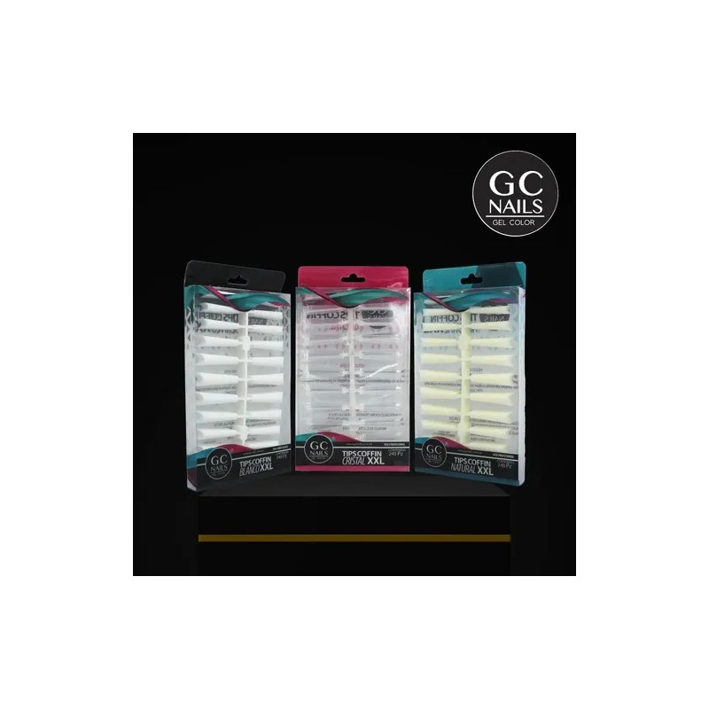 Tips Coffin Xxl Cowboy 240 Piezas. Elige Color. Gc Nails