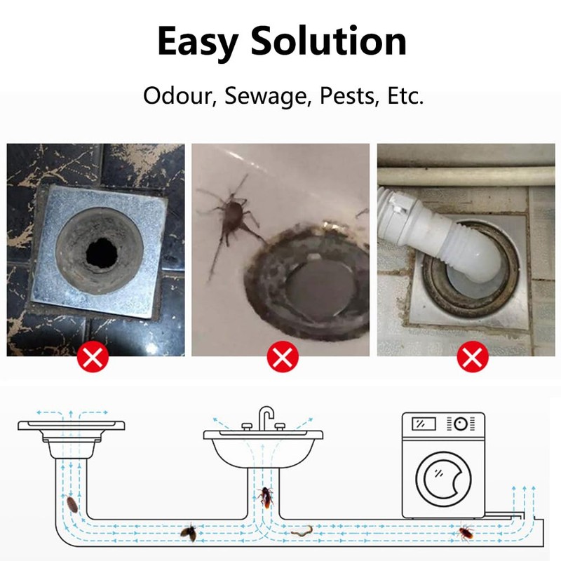 Shower Floor Drain Backflow Preventer, One-Way Drain Valve Sewer Core