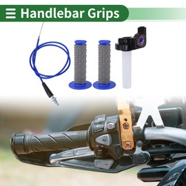 REPAIROCK 7/8" 22mm 15/16" 24mm Motorcycle HandGrips Cover Kit Rubber Handlebar Grips for Motorcycle Blue 1 Set