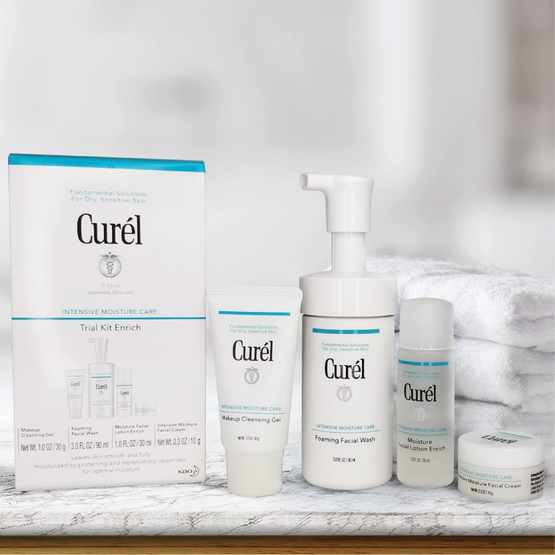 Curel Trial & Travel Kit, Two Week Skincare Routine for