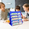 AUVCAS Tabletop Pocket Chart for Classroom, Small Double Sided Pocket