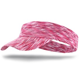 Topbuti Sun Visor Hat Women Men Stretch Headband Sport Wear Athletic Visors Cap for Tennis Golf Softball Running Beach Pool (US, Alpha, One Size, Pink)