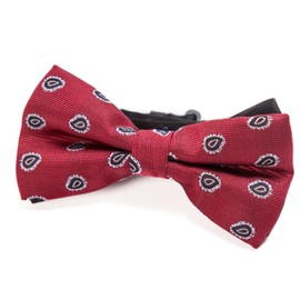 DonDon mens bow tie Polka Dots pre-tied handmade and adjustable red