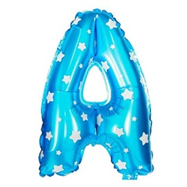 16" Blue Letter A Foil Balloons Air Filled Self Inflating Birthday Anniversary Wedding Party Banner Decorations