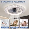 KINDLOV Modern Ceiling Fans with Lights, 19.7" Flush Mount Ceiling
