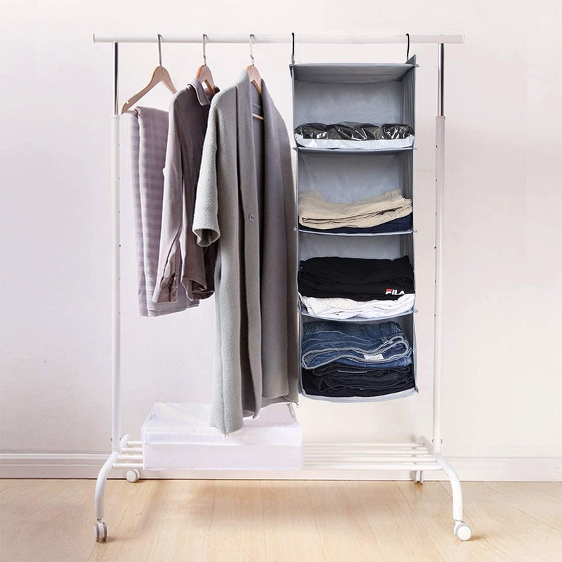 MayGreeny Hanging Wardrobe Organizer for Clothes Sweaters Hanging Closet Storage