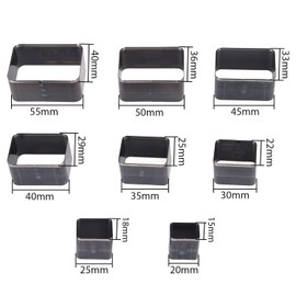 8-Piece Leather Punch Tool Set, Rectangular Shapes, Hollow Punching Tool, Leather Craft Cutting Tool Set