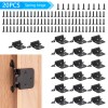 AOMINOHOMA 20x 1/2" Cabinet Hinges Overlay Self Closing Semi Partial