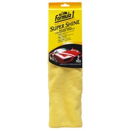 Formula 1 Super Shine Microfiber Towels - For Heavy Polishing or Light Dusting - 16" x 16" - Set of Two