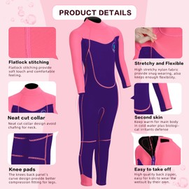 REALON Wetsuit Kids for Boys/Girls Full Baby One Piece Wet Suit 2mm Neoprene 3t to 12t Toddler/Infant Swimsuit for Surfing Snorkeling Swimming