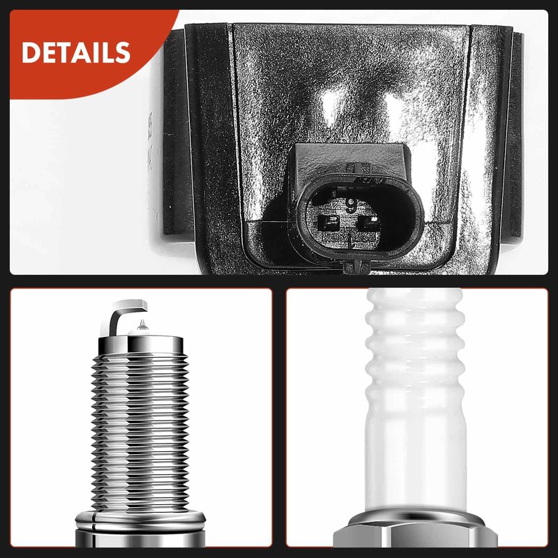 A-Premium Set of 4 Ignition Coil Pack and Iridium Spark