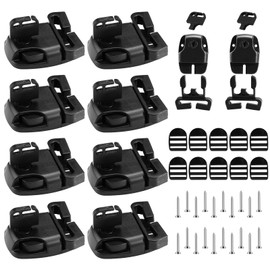 10 Pack Black Hot Tub Cover Clips with Screws, Hot Tub Cover Broken Latch Repair Kit, Hot Tub Cover Clips Replacement, Hot Tub Clips for Cover for Spa Cover Straps (Black)