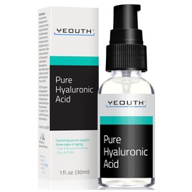 YEOUTH Acido Hialuronico Puro Serum Facial, Srum Anti-rides  LAcide Hyaluronique pour le Visage 100, Cadeaux pour Femmes Hommes, Biologique, Vgtalien 