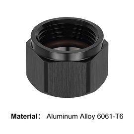 EVIL ENERGY 12AN Female Flare Cap Block off Fitting Plug Adapter Aluminum Black