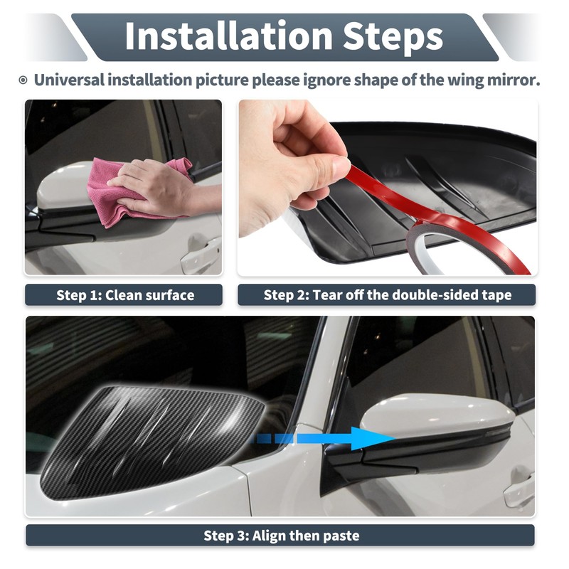 X AUTOHAUX Pair Car Rear View Driver Passenger Side Mirror