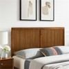 Pemberly Row Queen Modern Rubberwood and MDF Headboard in Walnut
