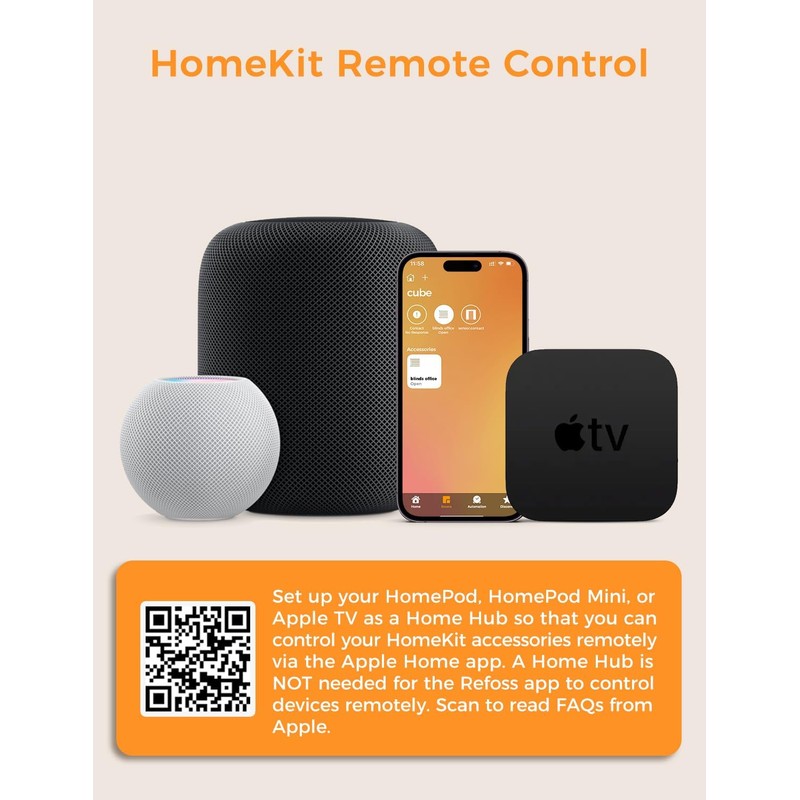 Refoss WLAN Roller Shutter Switch with Apple HomeKit, Smart Roller