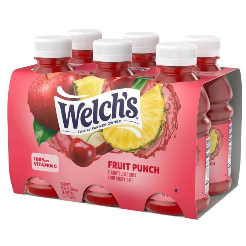 Walch's Fruit Punch Juice Drink, 10 fl oz On-the-Go Bottle