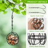 Geichan 4 x Hanging Fat Ball Feeders, 4 x Metal