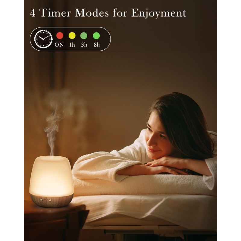 Glass Essential Oil Diffuser, 180ml Ultrasonic Aroma Diffuser for Essential