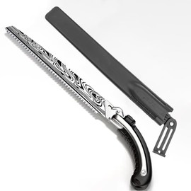 MoMoSun Pruning Saw with Scabbard Safety Sheath, 14 Inch Gardening Hand Saw, Japanese SK5 Steel Curved Blade, Safe & Secure Blade Lock, Long Lasting Sharpness, Easy to Replace Blade(Type A)