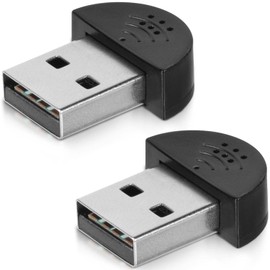 KISEER 2 Pcs USB 2.0 Mini Microphone, Laptop/Desktop PC Plug and Play for Skype, MSN, Yahoo Recording, YouTube, Google Voice Search and Games