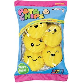 iscream Play with Your Food! Potato Chip Fleece Play Pillow Set with Embriodered Accents