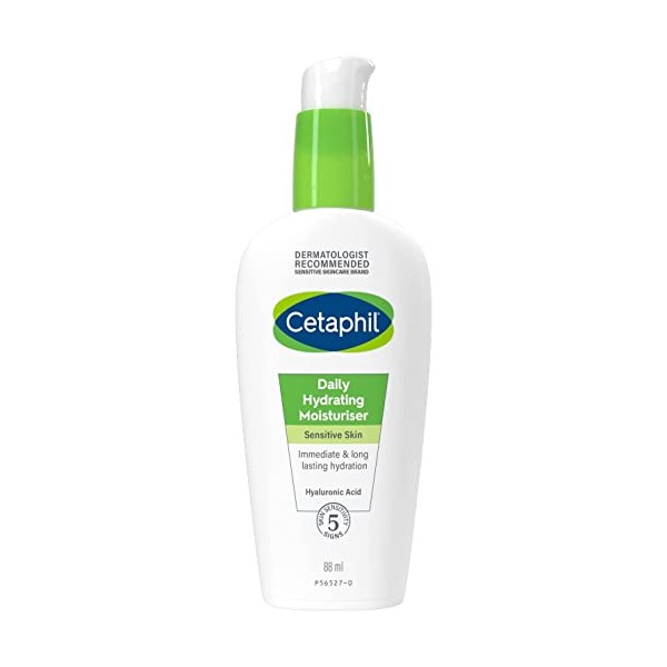 Cetaphil Daily Hydrating Face Moisturiser, 88ml, For Sensitive Skin, With Hyaluronic Acid (Packaging May Vary)