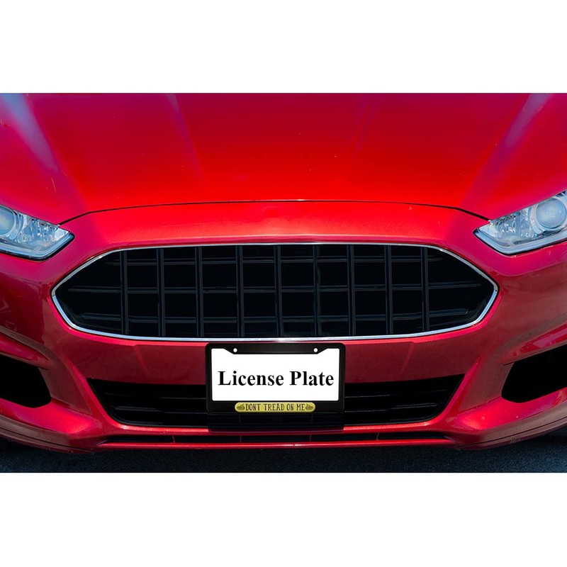 oFloral Dont Tread on Me Aluminum Alloy License Plate Frame