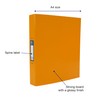 Oxford Premium A4 Ring Binder, Orange Single Folder, 25mm Capacity