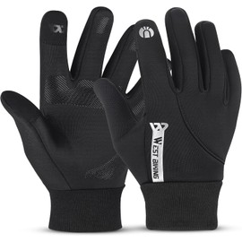 West Biking Children's Cycling Gloves, Winter Warm Gloves, Children's Touchscreen Sports Gloves, 2-12 Years, Non-Slip Riding Gloves, Children, Girls, Boys, Thermal Fleece Gloves, Children (XXL)