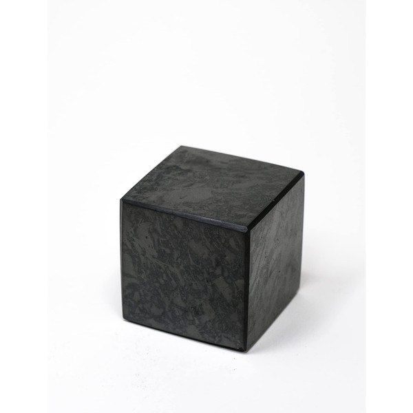 Shungite Club Shungite Stone Cube Polished Crystal Cube 4 cm,