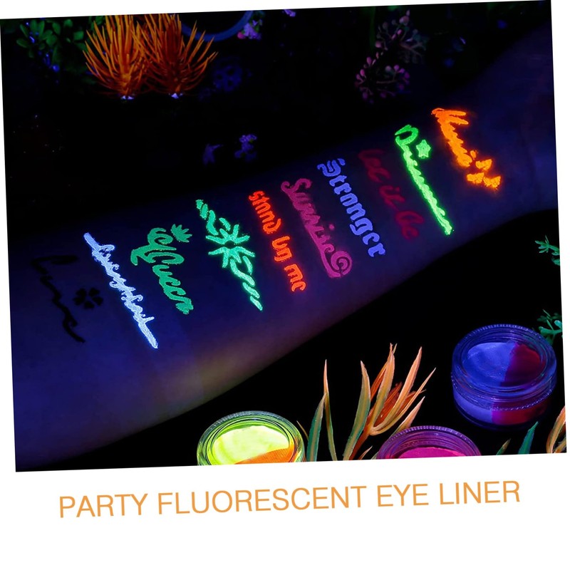 WOONEKY 6pcs Stylish Fluorescent Eyeliner Eye Liners for Creative Makeup