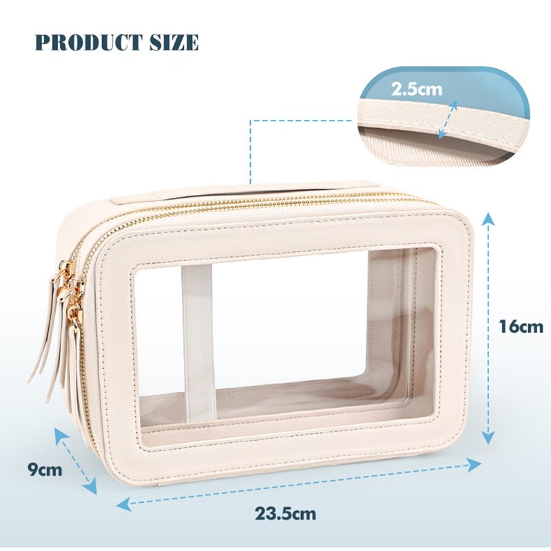 Mingzhe Transparent Women's Toiletry Bag Business Travel Waterproof Storage Large