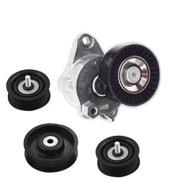 labwork 4pcs Belt Tensioner with Pulley and Idler Pulley Replacement for Mercedes C300 C350 E350 ML350 2722000070