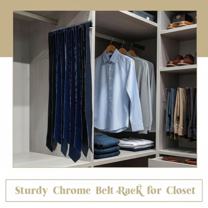 Blulu 2 Pcs 13.8'' Sliding Tie Rack Hangers for Closet,