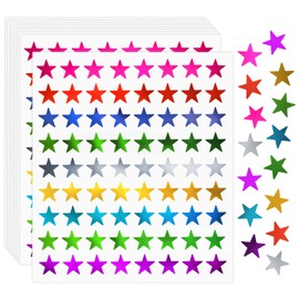 Star Metallic Stickers, 2520 PCS, 0.6" Foil Stars for Kids Reward & Behavior Chart, School & Classroom Supplies, DIY