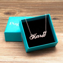 Casa De Novia Kara Name Necklace Daddy Brenner Yard Blossom Teething pet Matching Ring Display