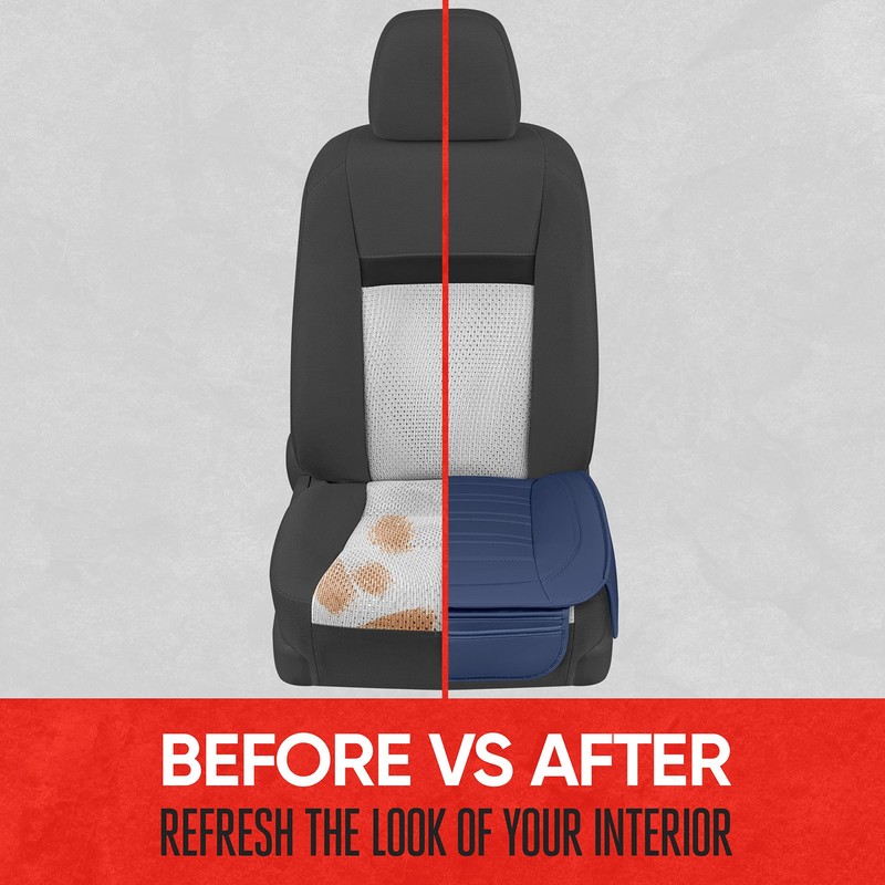 Motor Trend Seat Covers for Cars Trucks SUV, Faux Leather