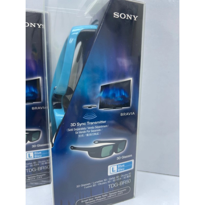Sony TDG-BR50 3D Glasses Blue Size Small (Lot 3 pcs