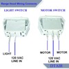 S97016971 Fan Motor & Light Switch Kit by DTAIR Replacement