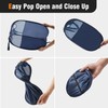 TECHMILLY Pop Up Foldable Laundry Basket, Mesh Laundry Hamper with