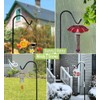 Garbuildman 92 Inch Tall Shepherd Hooks with 5-Forked Base, Adjustable