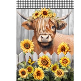 Briarwood Lane Highland Cow Garden Flag