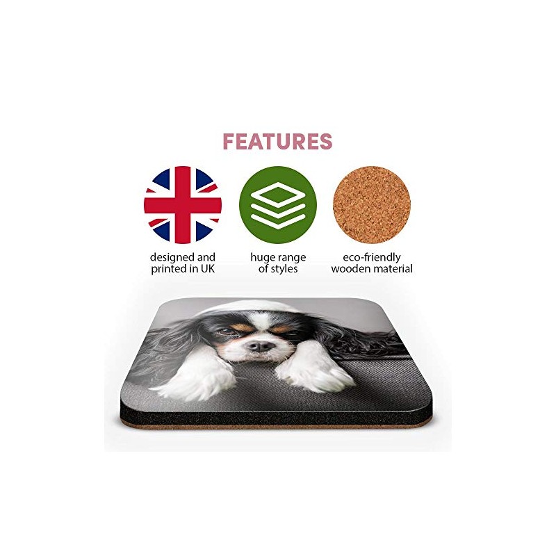 Great Single Coaster Square - Cavalier King Charles Spaniel Dog