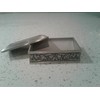 Tumasek Engravable Business Card Box fine Pewter with Floral Design
